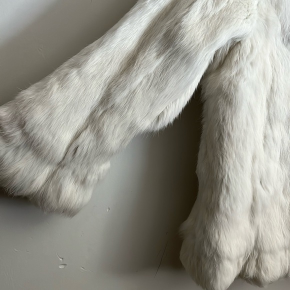 Adrienne Landau Kids sz 14/16 Rabbit Fur Coat - Picture 4 of 9